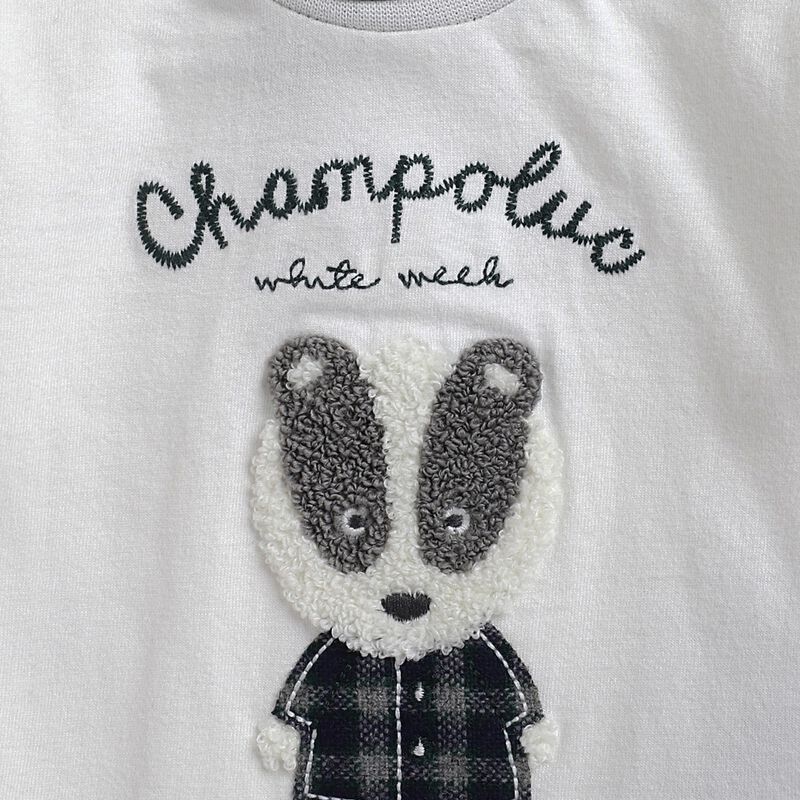 Boys Long Sleeve Cotton T-Shirt with Applique image number null
